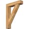 Ekena Millwork Traditional Block Rough Sawn Bracket w/ Offset Brace, Western Red Cedar, 8"W x 36"D x 48"H BKT0806X36X48TRA05RWR - alternate 1